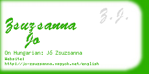 zsuzsanna jo business card
