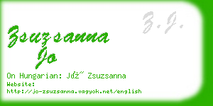 zsuzsanna jo business card